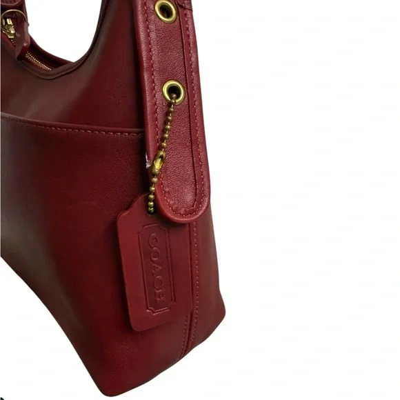 Vintage (2004) Coach Red Leather Legacy Hobo Crossbody Bag Purse No. G040-9136 - Picture 11 of 16
